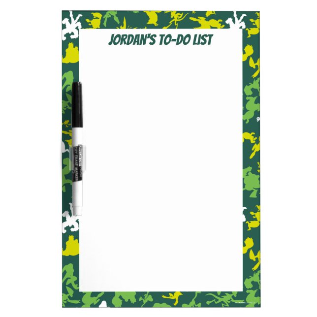 Ben 10 Alien Shape Pattern Dry Erase Board (Front)