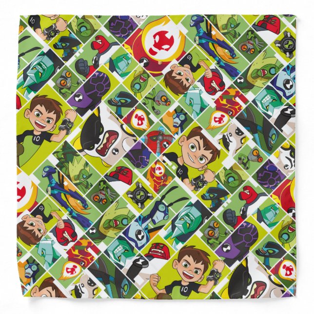 Ben 10 Alien Tile Pattern Bandana (Front)