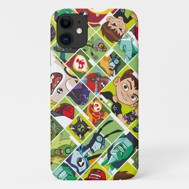 Ben 10 Alien Tile Pattern Case-Mate iPhone Case (Back)