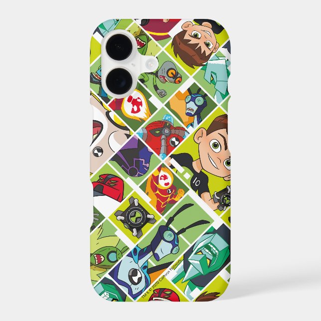 Ben 10 Alien Tile Pattern Iphone Case (Back)