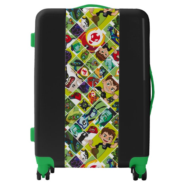 Ben 10 Alien Tile Pattern Luggage (Front)