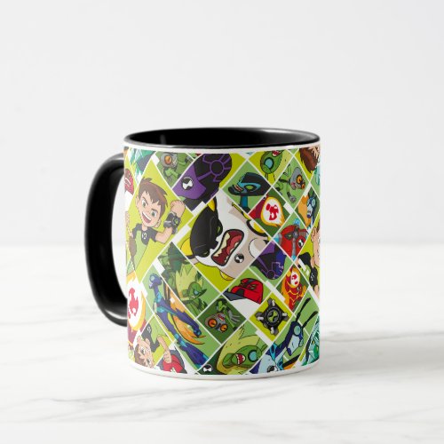 Ben 10 Alien Tile Pattern Mug