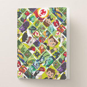 Ben 10 Alien Tile Pattern Pocket Folder