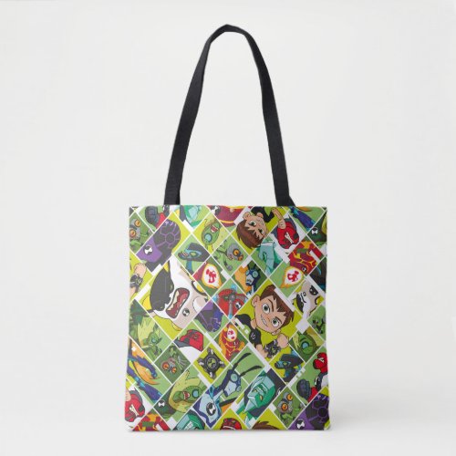 Ben 10 Alien Tile Pattern Tote Bag