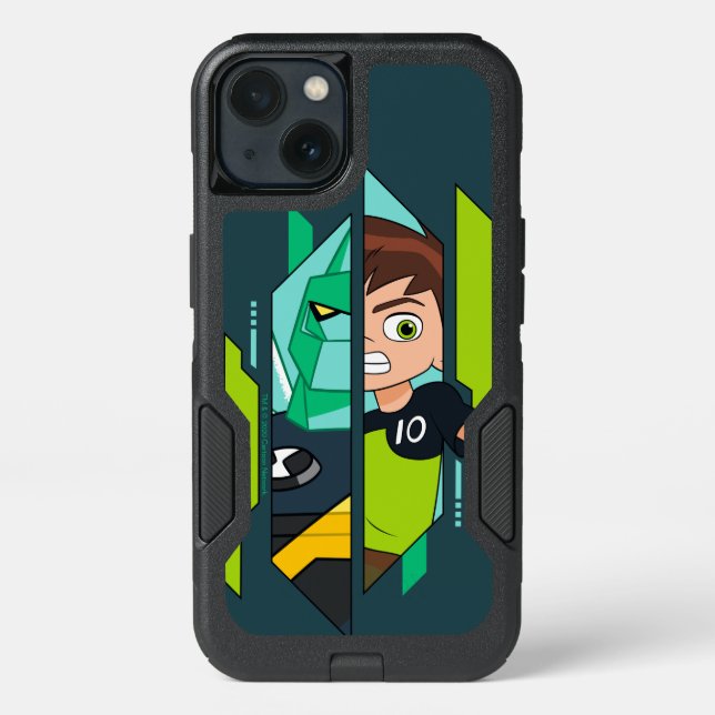 Ben 10 Diamondhead DNA Transformation Otterbox iPhone Case (Back)