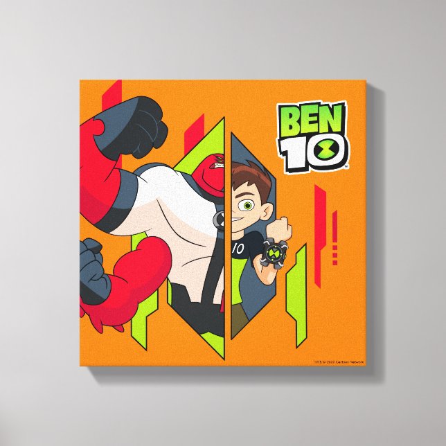 Ben 10 Four Arms DNA Transformation Canvas Print (Front)