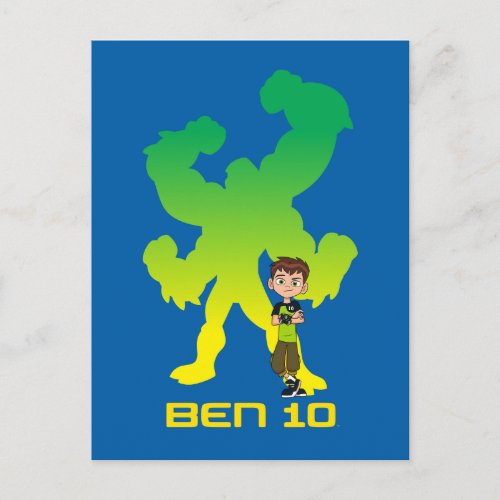 Ben 10  Four Arms Shadow Invitation Postcard