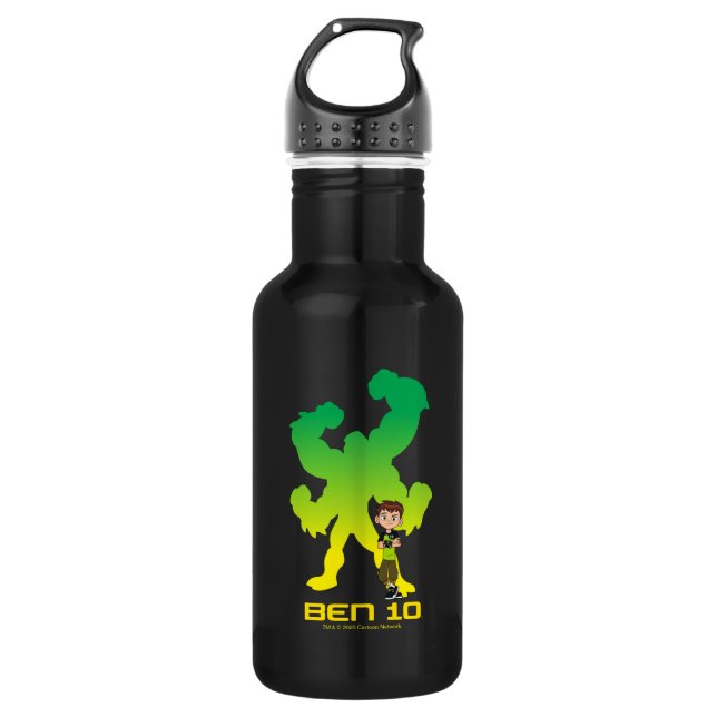 Ben 10 & Four Arms Shadow Stainless Steel Water Bottle (Front)