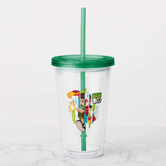 Ben 10 Heatblast DNA Transformation Acrylic Tumbler (Front)