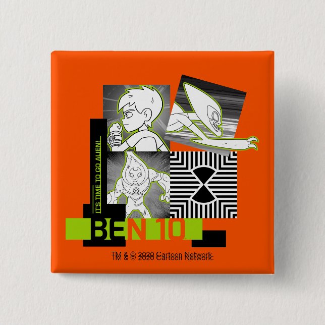 Ben 10 - It's Time To Go Alien Button (Front)