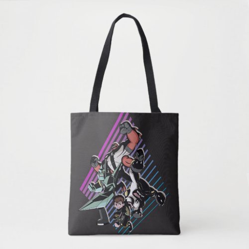 Ben 10 Retro Alien Group Graphic Tote Bag