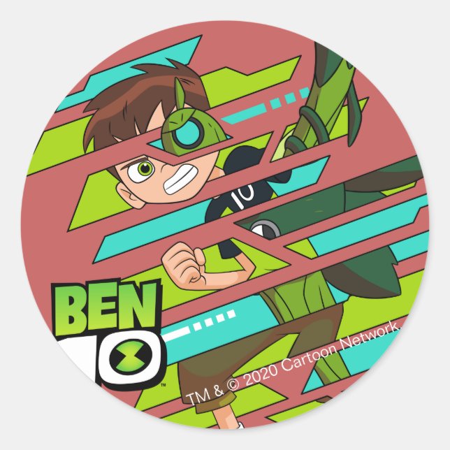 Ben 10 Wildvine DNA Transformation Classic Round Sticker (Front)