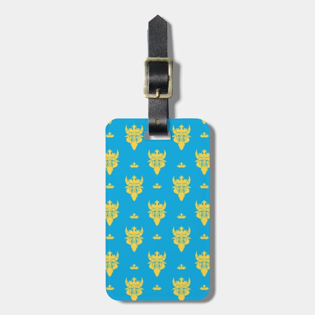 Ben Beast Head Pattern Luggage Tag (Front Vertical)