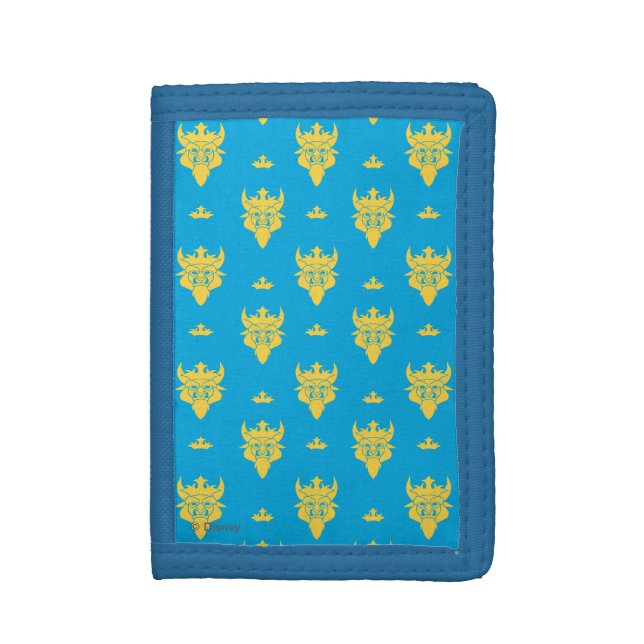 Ben Beast Head Pattern Trifold Wallet (Front Vertical)