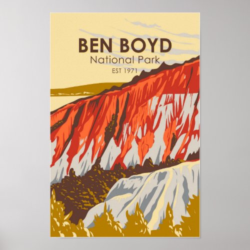 Ben Boyd National Park Australia Vintage  Poster