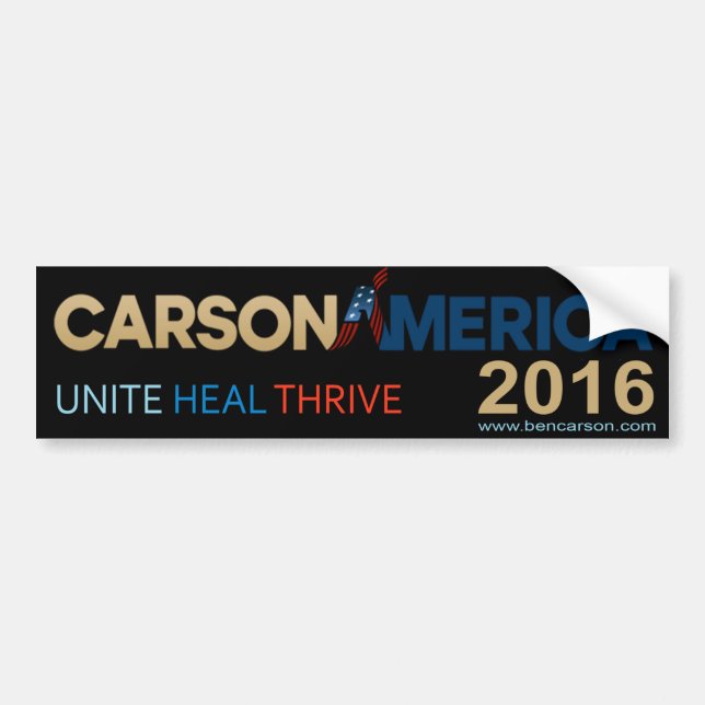 Ben Carson 2016 Bumper Sticker (Front)