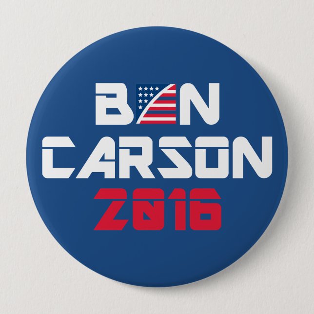 Ben Carson 2016 Pinback Button (Front)