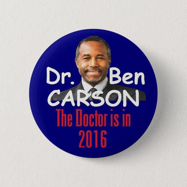 Ben CARSON 2016 Pinback Button (Front)