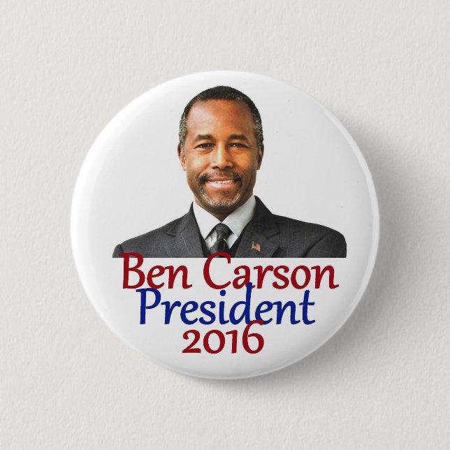 Ben CARSON 2016 Pinback Button (Front)
