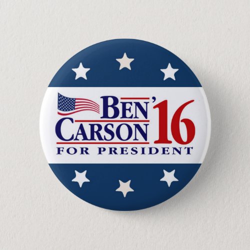 Ben Carson For President Pinback Button