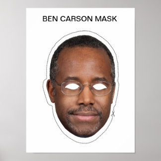 Ben Carson Mask Poster
