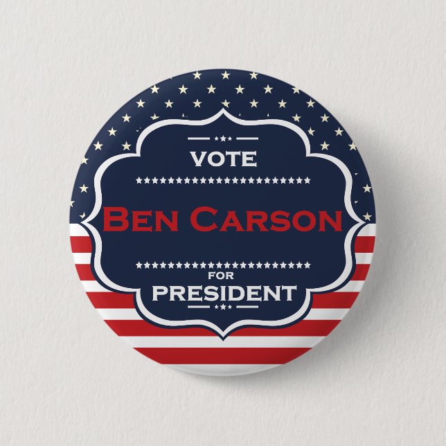 ben carson president button (Front)