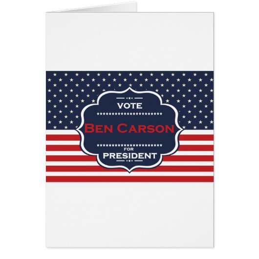 ben carson president cards (Front)