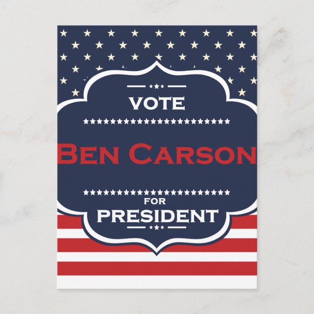 ben carson president postcard (Front)
