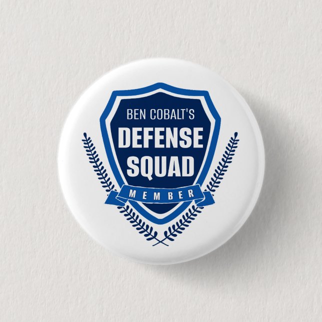 Ben Cobalt's Defense Squad Button (Front)