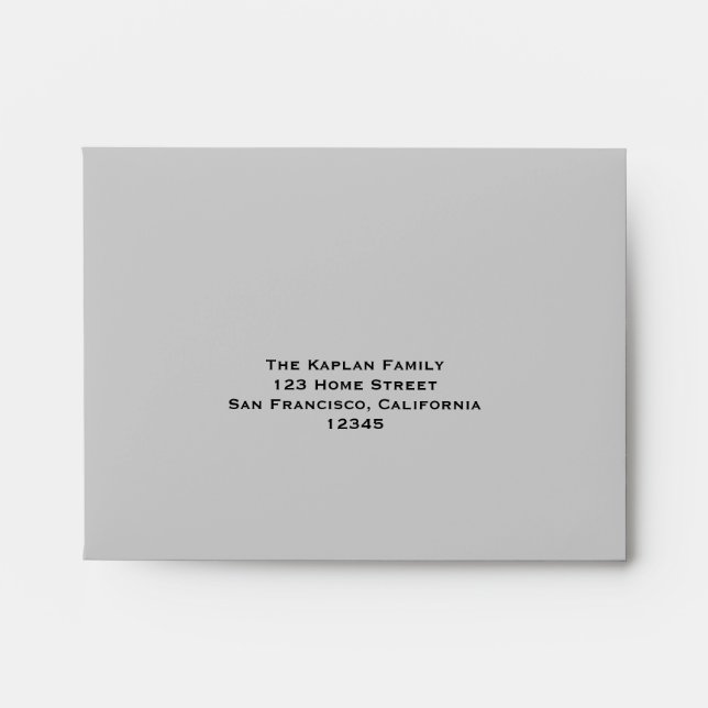 Ben Cool Silver RSVP Envelope (Front)