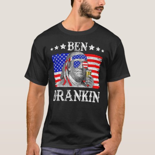 Ben Drankin 4th Of July Benjamin Franklin Men T_Shirt