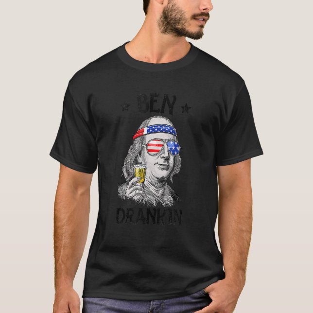 Ben Drankin 4th Of July Benjamin Franklin Men Wome T-Shirt (Front)