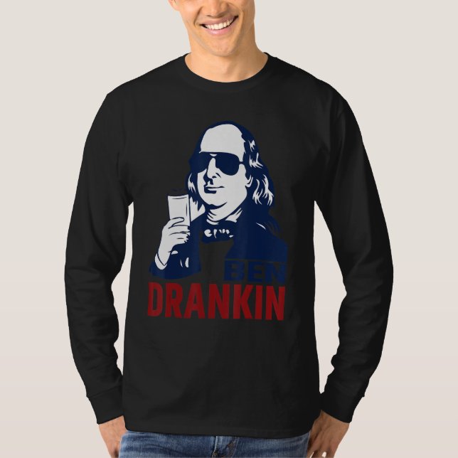Ben Drankin 4th Of July Benjamin Franklin Men Wome T-Shirt (Front)