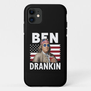 Ben Drankin Beer 4th of July Vintage Flag Funny iPhone 11 Case