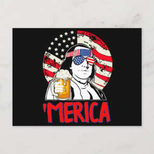 Ben Drankin Let's celebrate the joy of the 4th of Holiday Postcard