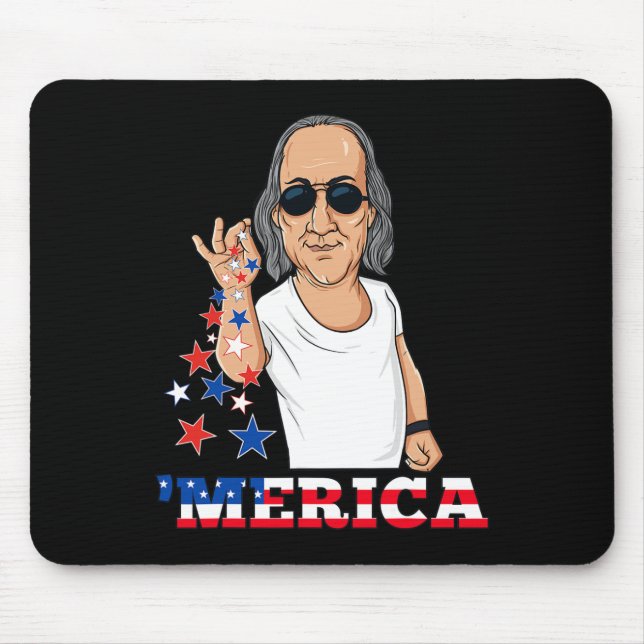 Ben Franklin 4th Of July Merica  Mouse Pad (Front)