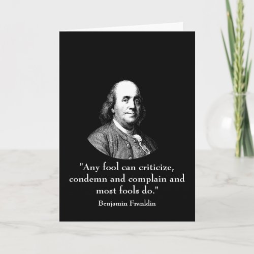 Ben Franklin and Quote Card