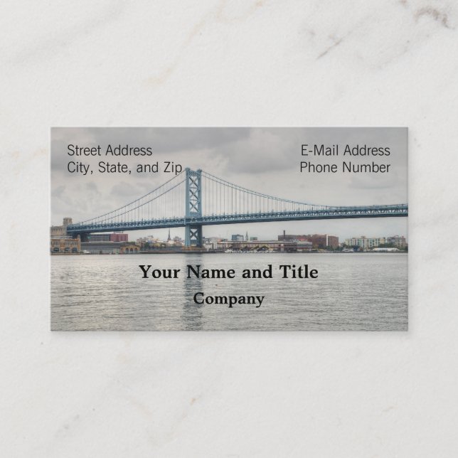 Ben Franklin Bridge Business Card (Front)