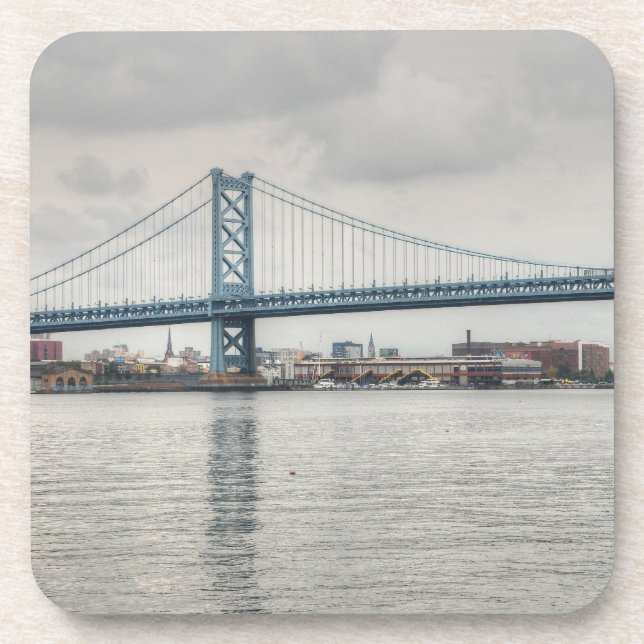 Ben Franklin Bridge Drink Coaster (Front)