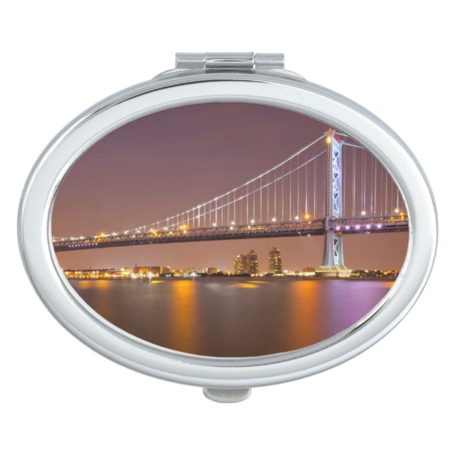 Ben Franklin Bridge Mirror For Makeup (Front)