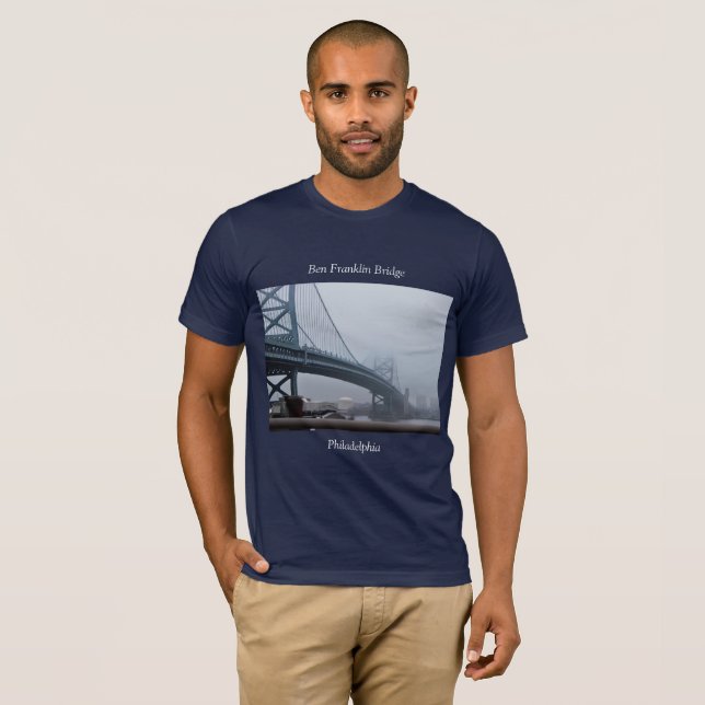 Ben Franklin Bridge Philadelphia T-Shirt (Front Full)