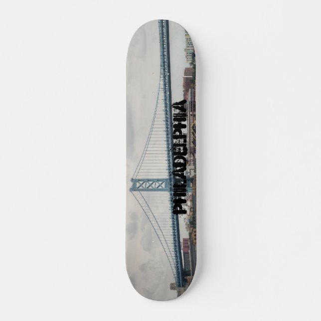 Ben Franklin Bridge Skateboard Deck (Front)