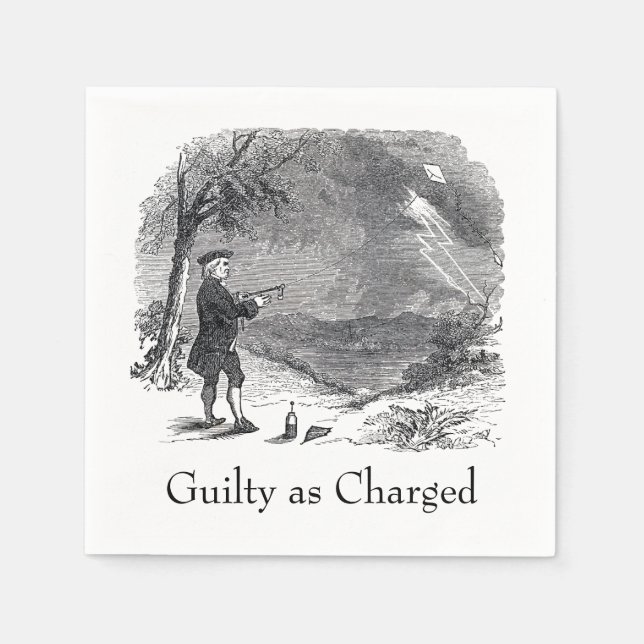 Ben Franklin Guilty as Charged Napkins (Front)