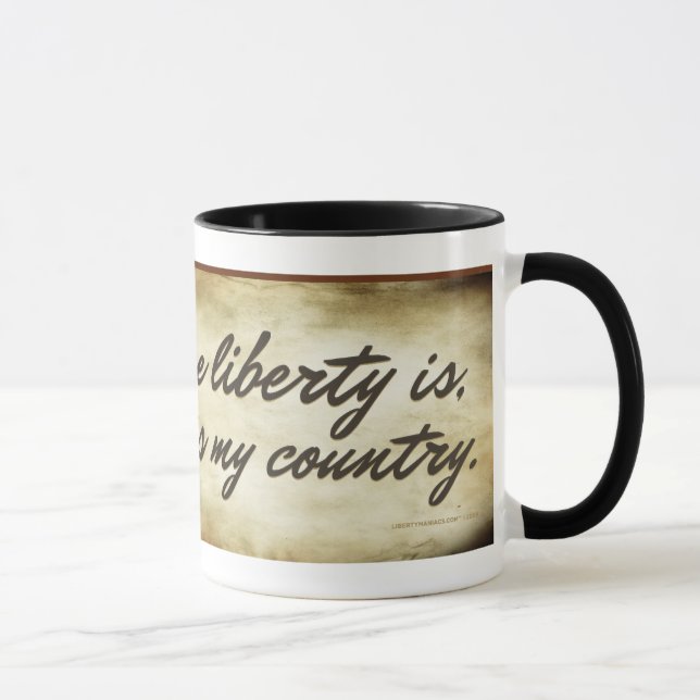 Ben Franklin Liberty Quote Mug (Right)