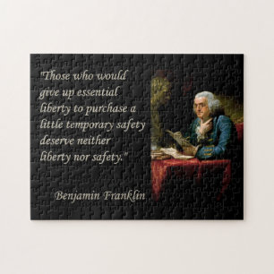 Ben Franklin Liberty Quote Puzzle