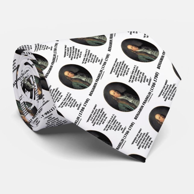 Ben Franklin Money Prolific Generating Nature Neck Tie (Rolled)