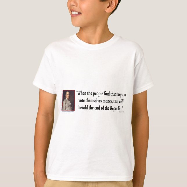 Ben Franklin on Democracy T-Shirt (Front)
