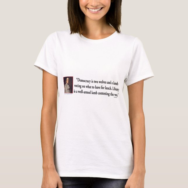 Ben Franklin On Gun Control T-Shirt (Front)