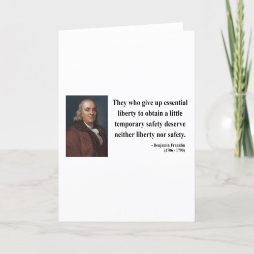 Ben Franklin Quote 1b Card