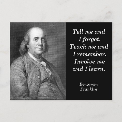 Ben Franklin quote _ Postcard